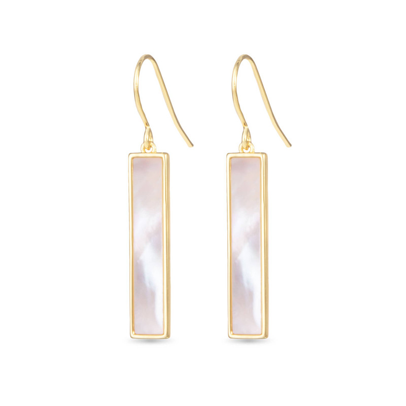 MOP Bar Drop Earrings