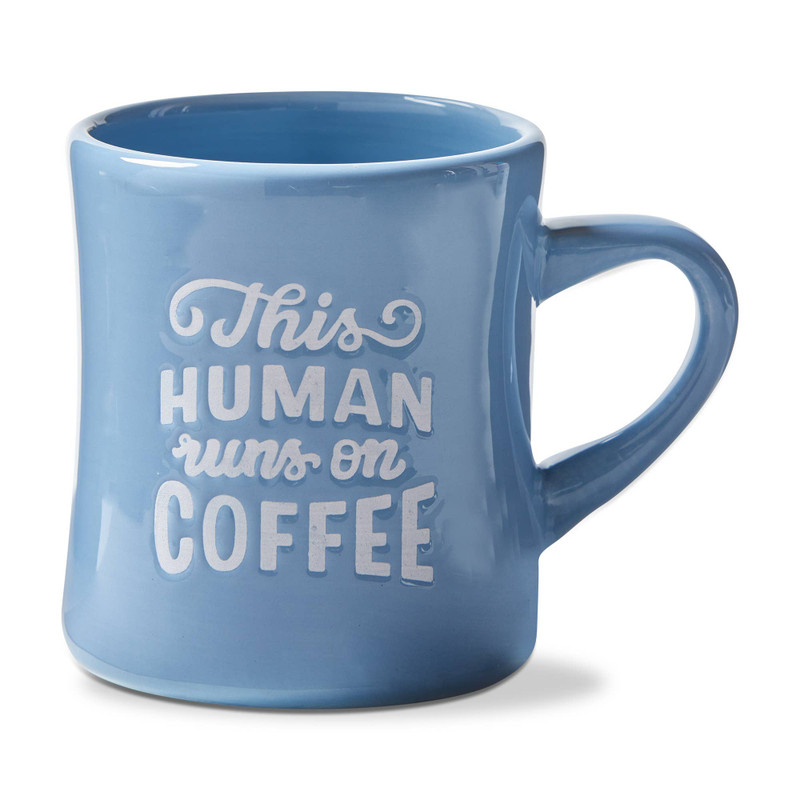 This Human Runs On Coffee Mug
