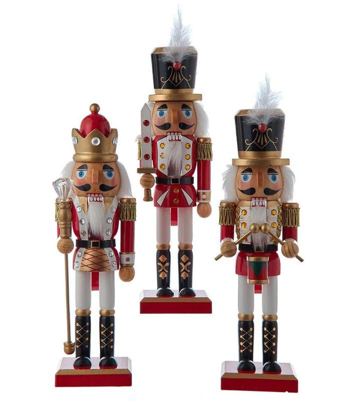 Red & White King /Soldier Nutcracker