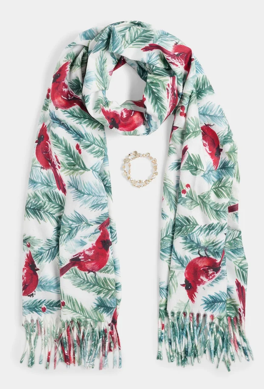 Cardinal Scarf & Bracelet