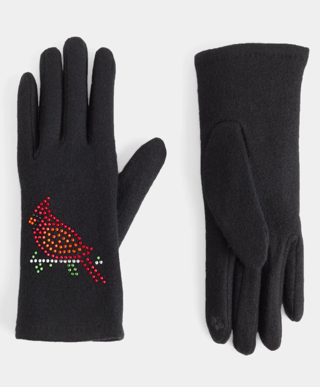 Glitz Cardinal Touchscreen Gloves