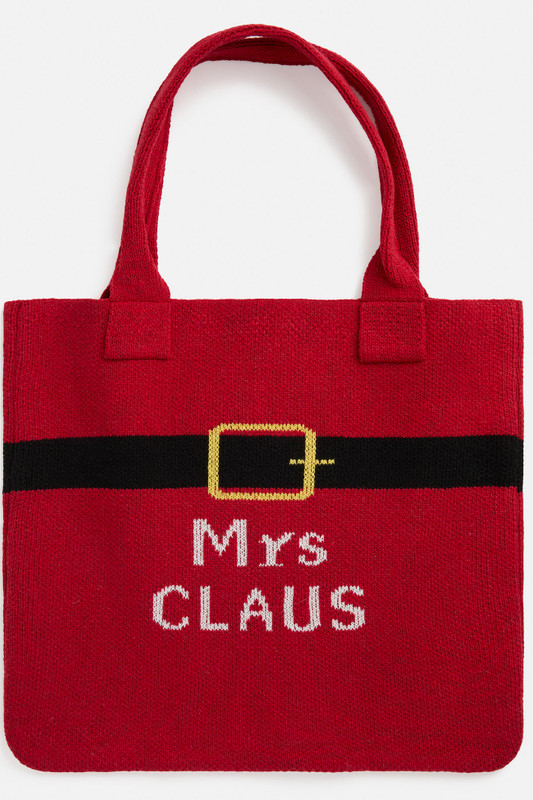 Mrs. Claus Knit Tote