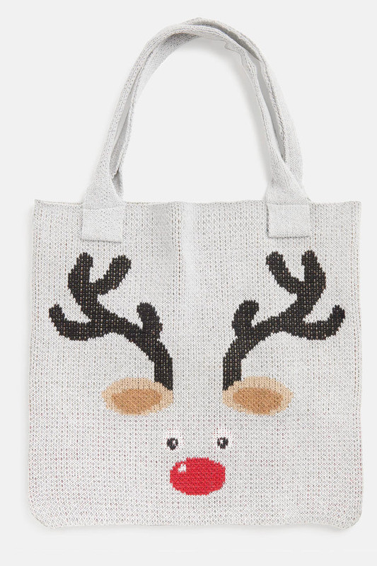 Reindeer Knit Tote