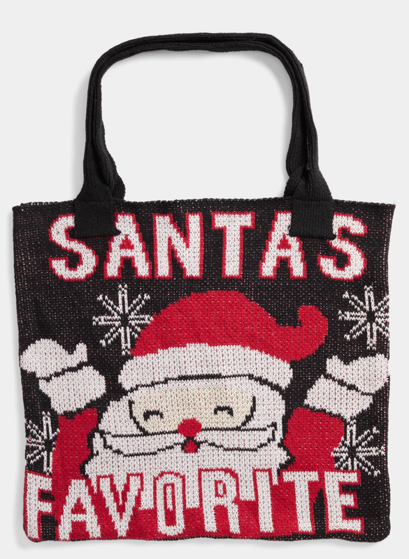 Santa's Favorite Knit Shopper Tote