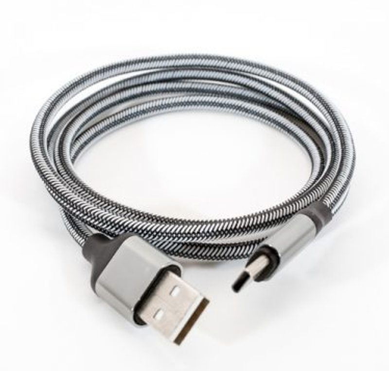 Spider Mesh Braided Metallic USB C