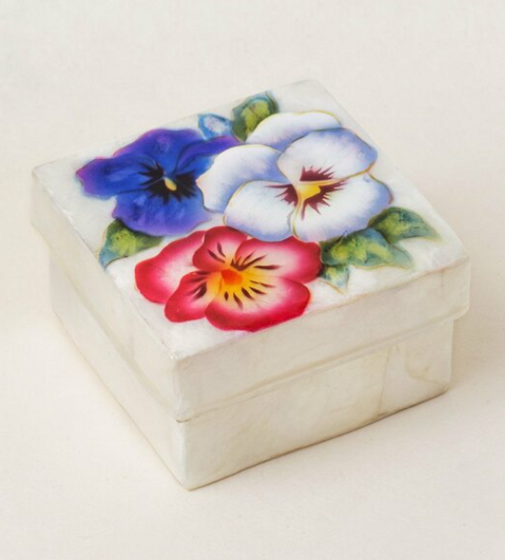 Pansy Capiz Shell Box