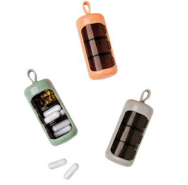 Pill & Vitamin Case with Keyring Loop - Stanford Health Care Gift Shop