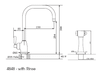 Perrin & Rowe Mimas - U Spout 4848 (with Rinse) Kitchen Tap - Chrome