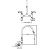 Perrin & Rowe Ionian 4182 Wall Mounted Kitchen Tap - Chrome