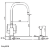 Perrin & Rowe Orbiq 4314 (With Handrinse) Kitchen Tap - Chrome