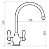 Perrin and Rowe Phoenician 4460 Kitchen Mixer Tap - Chrome
