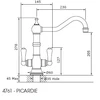 Perrin and Rowe Picardie 4761 Kitchen Tap - Chrome