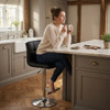 Allegro Leather Bar Stool Black
