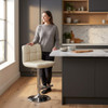 Allegro Leather Bar Stool Cream