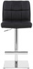 Deluxe Allegro Leather Bar Stool Black