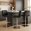 Deluxe Allegro Leather Bar Stool Black