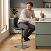 Deluxe Allegro Leather Bar Stool Black