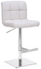 Deluxe Allegro Leather Bar Stool White