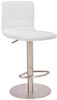 Deluxe Aldo Brushed Bar Stool White