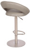 Deluxe Sorrento Kitchen Brushed Bar Stool Grey