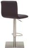 Deluxe Aldo Brushed Bar Stool Brown Square Base