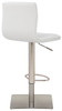 Deluxe Aldo Brushed Bar Stool White Square Base