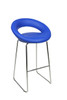 Sorrento Kitchen Fixed Height Curved Bar Stools Blue