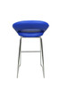 Sorrento Kitchen Fixed Height Curved Bar Stools Blue