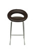 Sorrento Kitchen Fixed Height Curved Bar Stools Brown