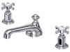 Perrin & Rowe 3706 Three Hole Basin Tap Set, Crosshead Handles - Chrome