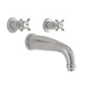 Perrin & Rowe 3801 Three Hole Mounted Bath Tap, Crosshead Handles