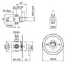 Perrin & Rowe 5875 Split Concealed Thermostatic Shower Valve, Lever Handles