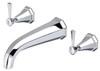 Perrin & Rowe 3180 Three Hole Bath Filler Tap, Lever Handles - Chrome