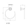 6135 Perrin and Rowe Towel Ring