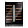 Stainless Steel/Black Double Door 60cm Matrix Wine Cooler