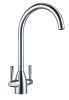 RAK Round Kitchen Sink Mixer With Dual Tap Levers