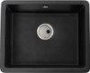 Abode Matrix SQ GR15 Large Main Bowl in Black Metallic Granite Sink