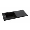 Abode Londa 1.0 Bowl & Drainer Black Metallic Granite Inset Sink