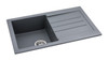 Abode Xcite Single Bowl & Drainer in Grey Metallic Granite Sink