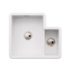 Abode Sandon One and a Half Left Hand Main Bowl in White Ceramic Sink