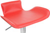 Favoloso Signature Real Leather Bar Stool Red