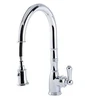Perrin & Rowe Aquitaine 4744 with Single Lever and Pull-Down Rinse Tap - Chrome