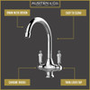 Austen & Co. Girona Chrome Kitchen Mixer Tap