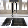 Austen & Co. Madrid Brushed Chrome with Black Pull Out Hose Kitchen Mixer Tap