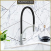 Austen & Co. Madrid Brushed Chrome with Black Pull Out Hose Kitchen Mixer Tap