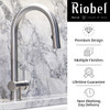 Riobel Azure Mixer with Pull Down Spray Stainless Steel Kitchen Tap