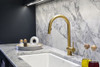 Riobel Azure Single Lever with Pull Down Spray Brushed Gold Kitchen Tap