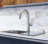 Riobel Ludik Mixer with Pull Down Spray Stainless Steel Kitchen Tap