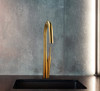 Riobel Solstice Mixer with Pull Down Spray Brushed Gold Kitchen Tap