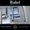 Riobel Trattoria Mixer with Pull Down Spray Square Spout Chrome Kitchen Tap